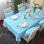 Dining-room-set-including-1-table-cloth-and-4-pillow-covers-in-sky-blue-cool-home